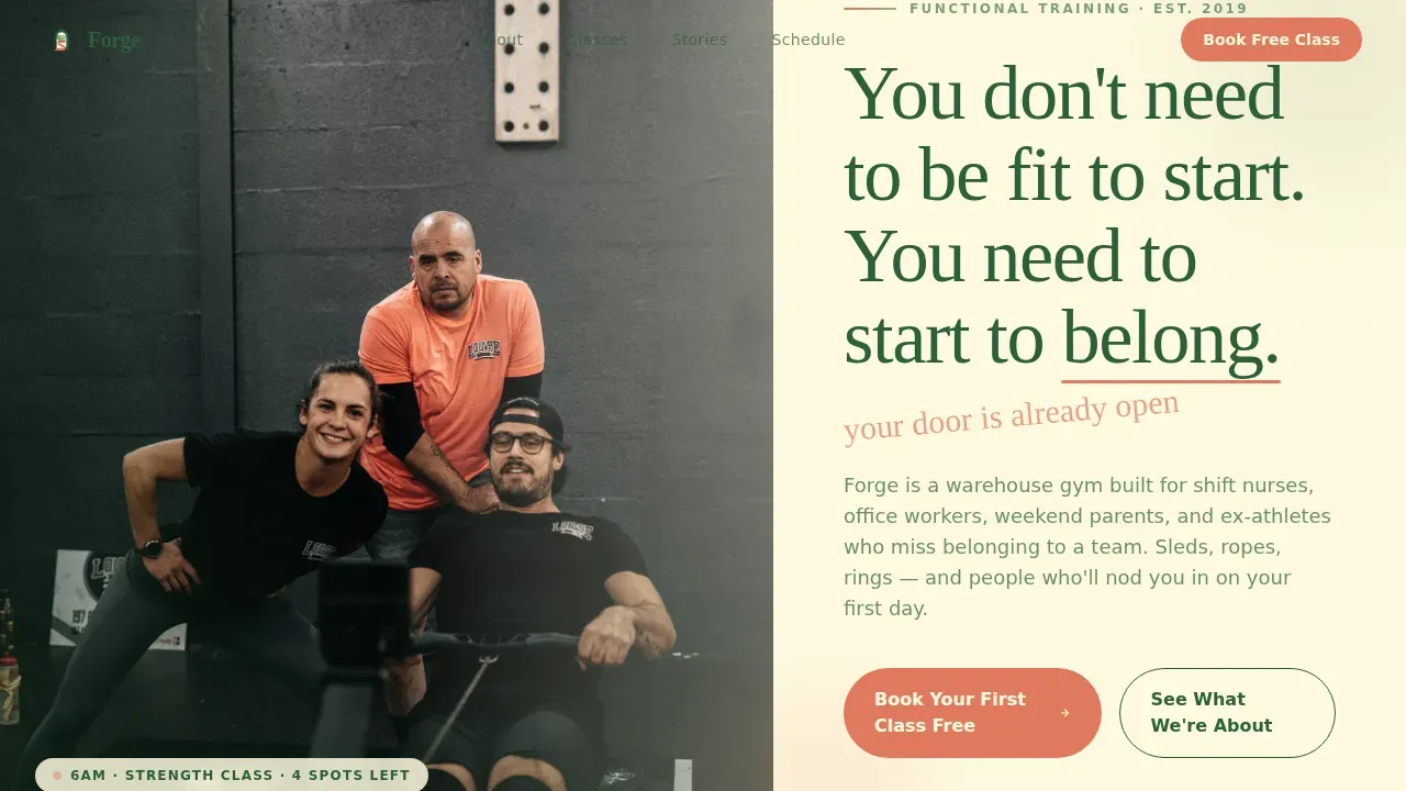 Dynamic Fitness Marketplace Landing Page Template