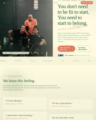 Dynamic Fitness Marketplace Landing Page Template
