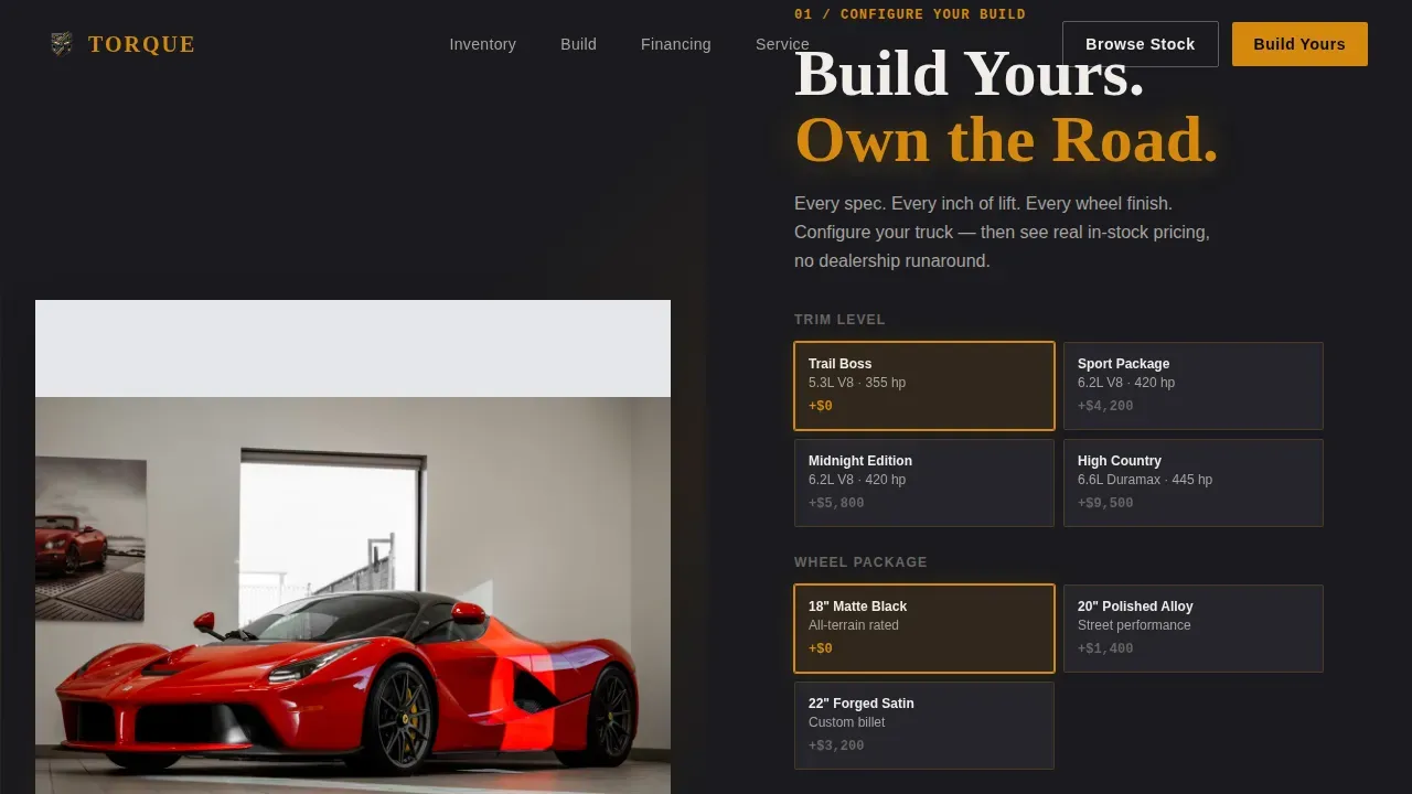 Truck Dealership | Free Website Template | Rocket