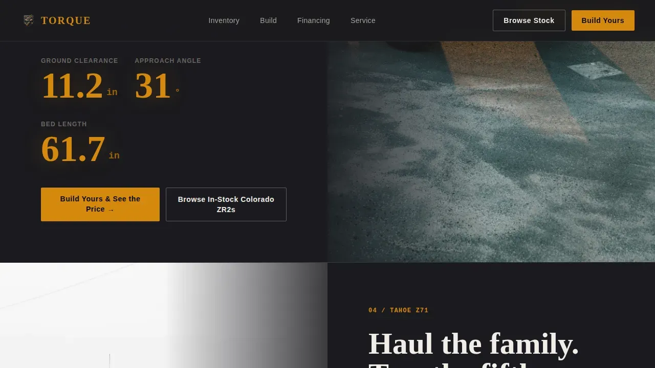 Truck Dealership | Free Website Template | Rocket
