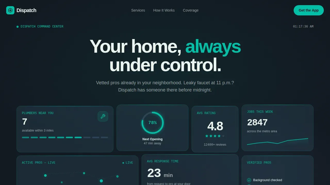 Intelligent Service Operations Landing Page Template