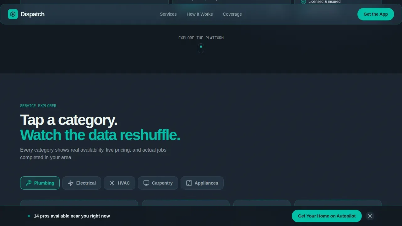 Intelligent Service Operations Landing Page Template