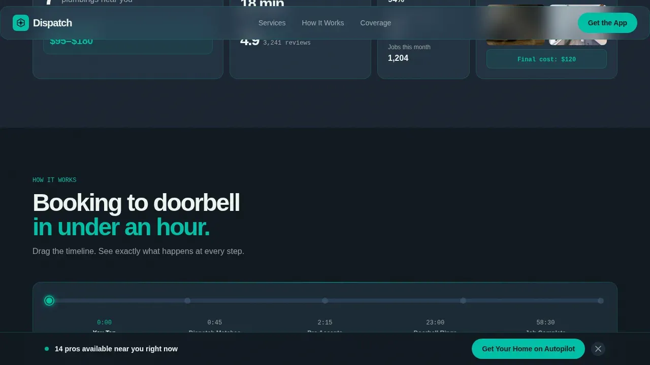 Intelligent Service Operations Landing Page Template