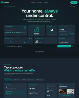 Intelligent Service Operations Landing Page Template