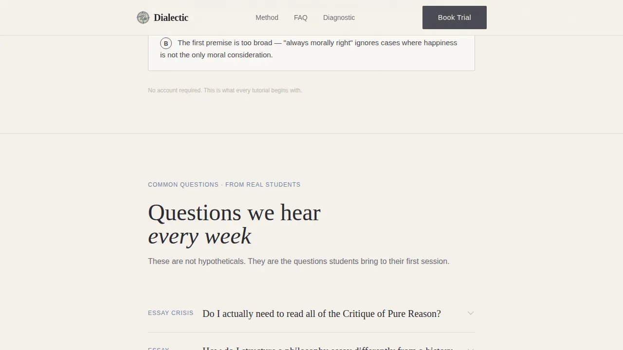 Philosophy Education Appointment Booking Website Template