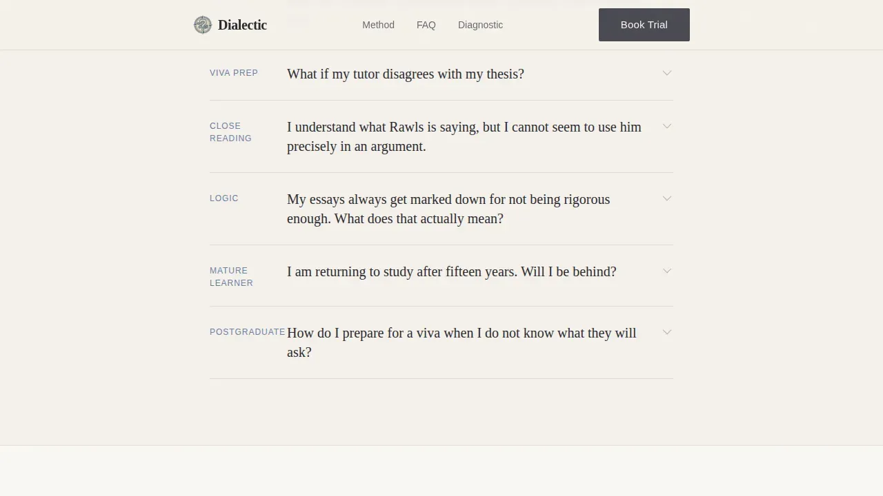 Philosophy Education Appointment Booking Website Template