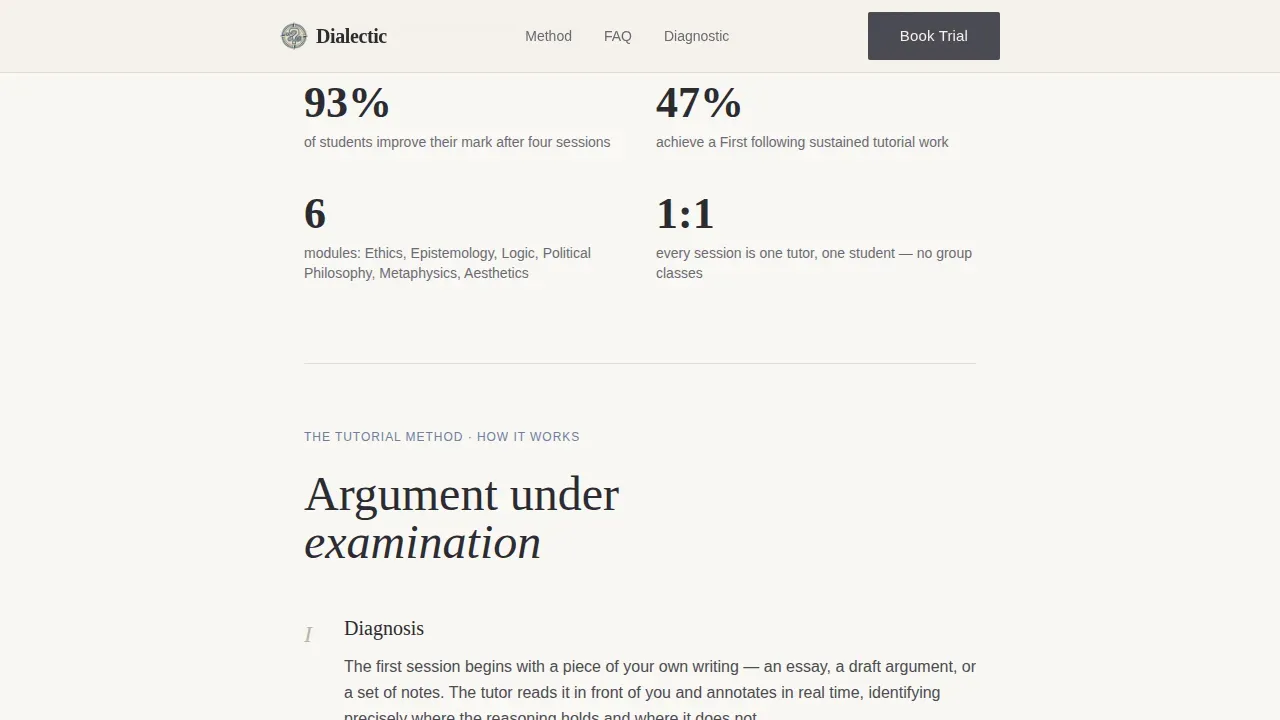 Philosophy Education Appointment Booking Website Template