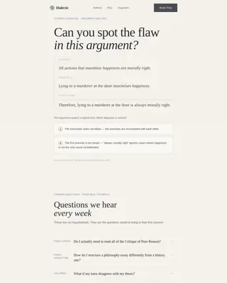 Philosophy Education Appointment Booking Website Template