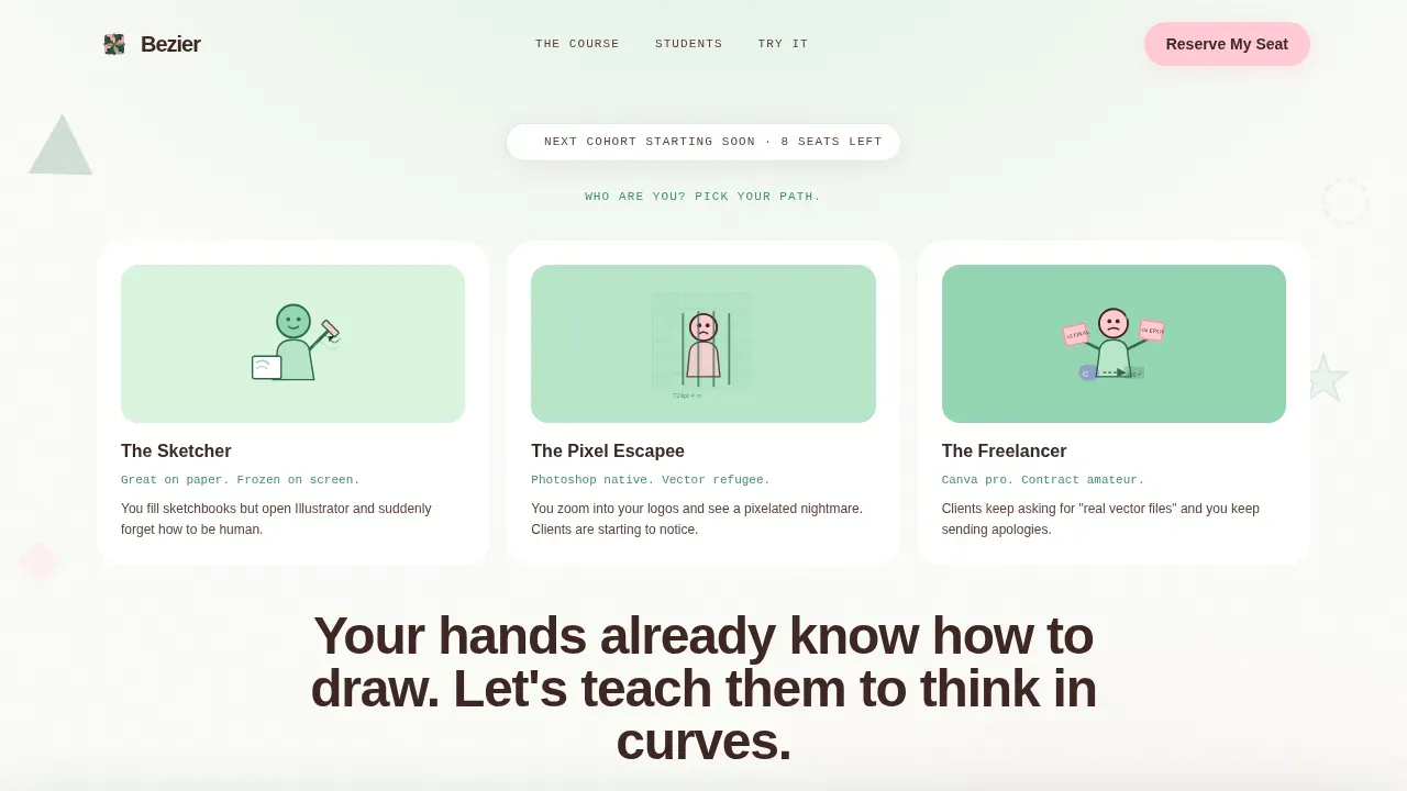 Expert Vector Design Landing Page Template