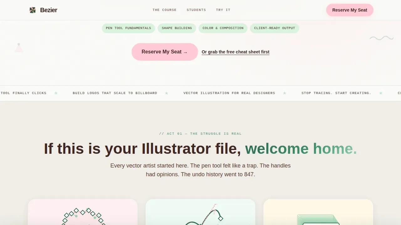 Expert Vector Design Landing Page Template