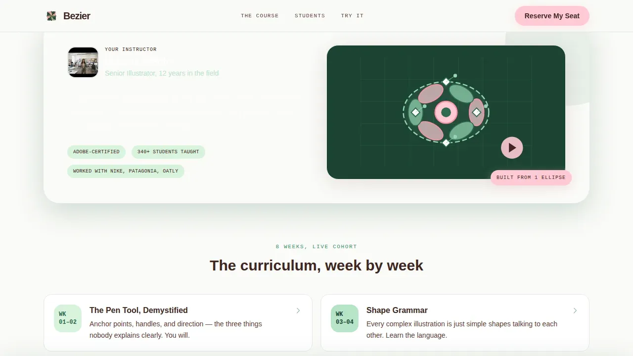 Expert Vector Design Landing Page Template