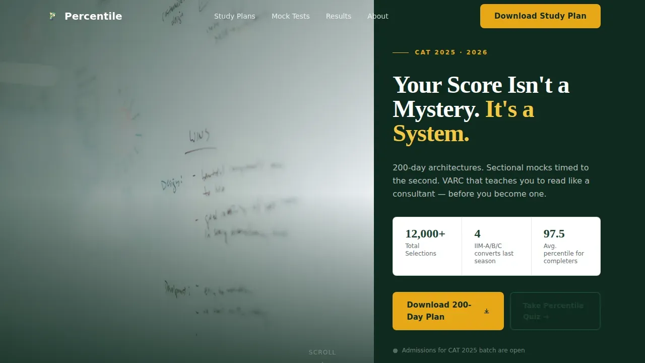 Precision CAT MBA Coaching Landing Page Template