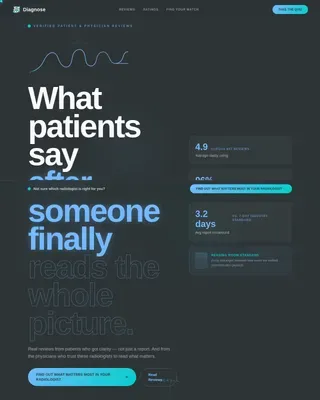 Expert Radiologist Imaging Landing Page Template