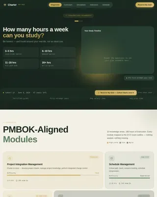 PMP Exam Prep Landing Page Template | Hub & Spoke