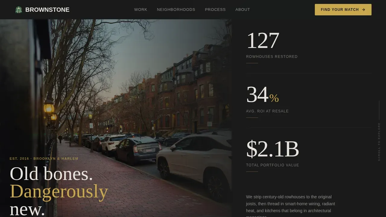 Premium Historic Restoration Landing Page Template