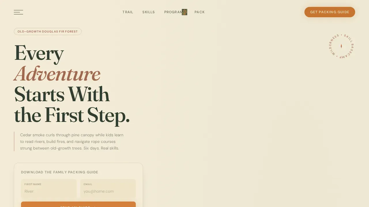 Summer Camp & Outdoor Program Professional Website Template