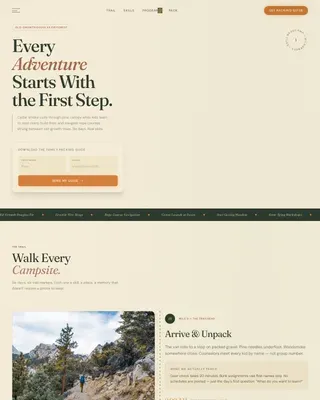 Summer Camp & Outdoor Program Professional Website Template