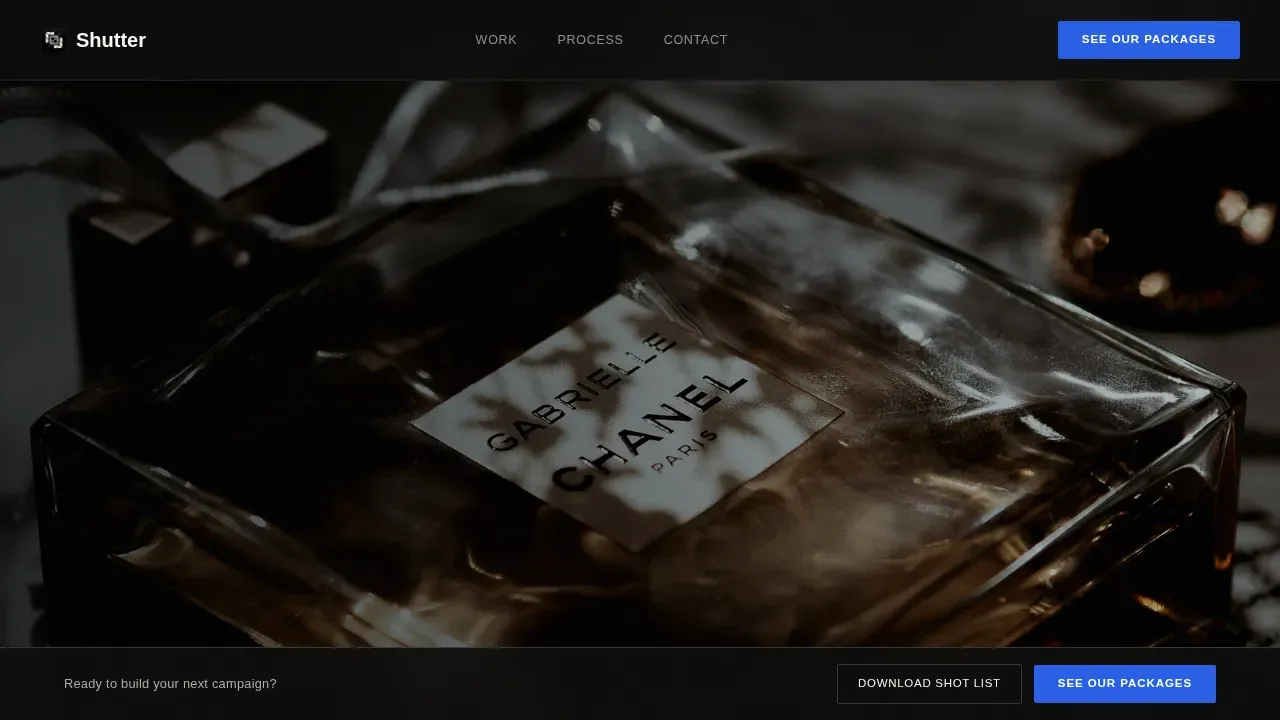 Photography Portfolio Booking Website Template