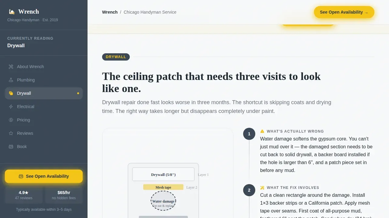 Dependable Handyperson Solutions | Free Website Template | Rocket