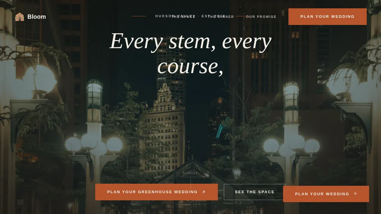 Stunning Botanical Events Landing Page Template