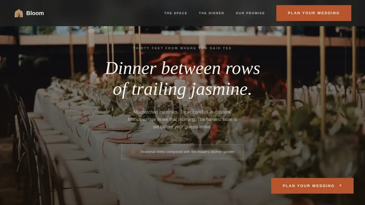 Stunning Botanical Events Landing Page Template
