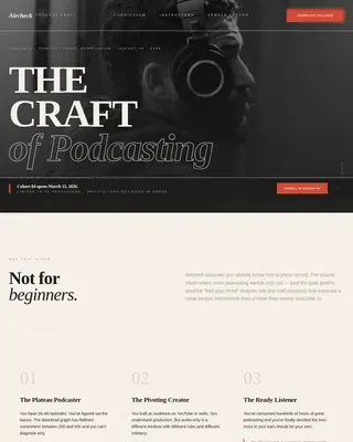 Professional Podcast Mastery Landing Page Template