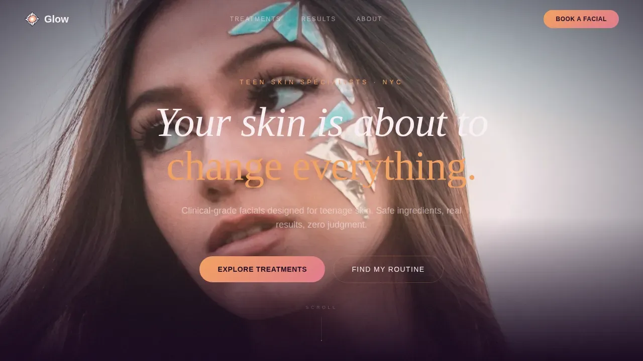Premium Adolescent Skincare | Free Website Template | Rocket