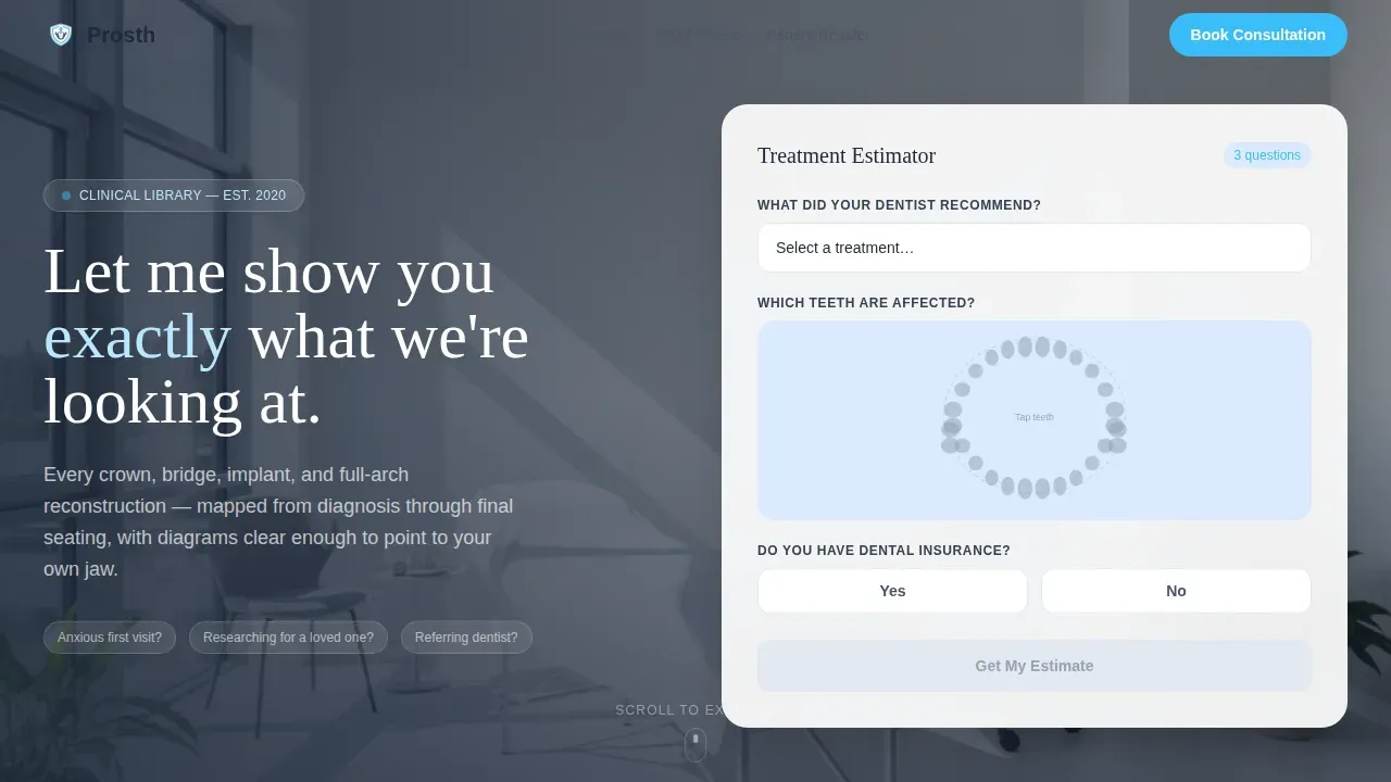 Compassionate Prosthodontics Landing Page Template