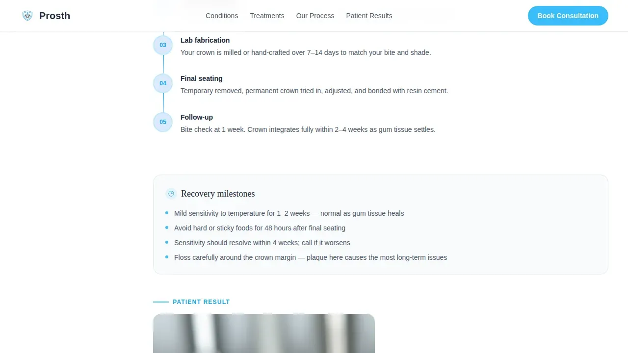 Compassionate Prosthodontics Landing Page Template