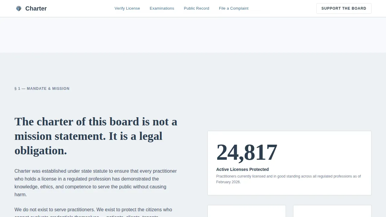 Complete Regulatory & Licensing Professional Website Template