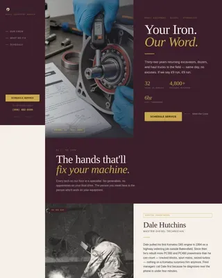 Industrial Equipment Landing Page Template