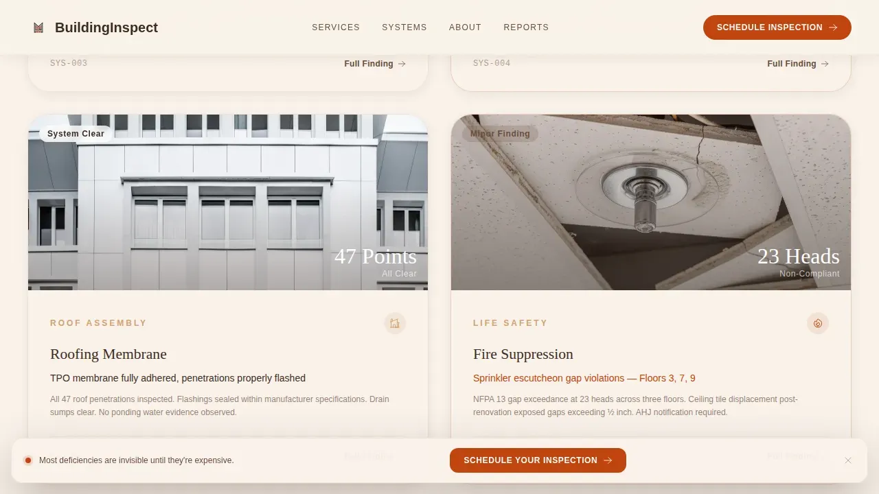 Professional Building Inspection Landing Page Template