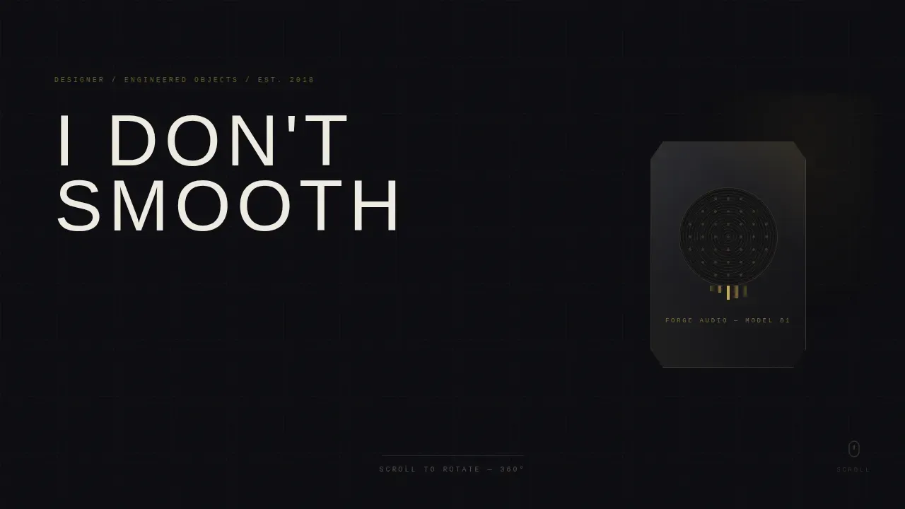 Bold Designer Showcase Landing Page Template