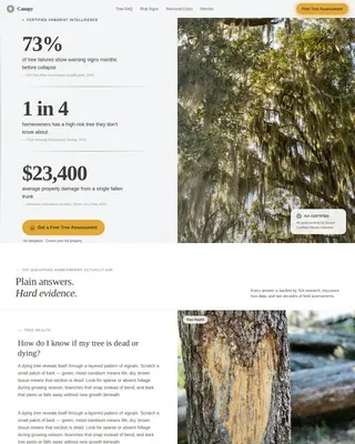 Specialist Arborist FAQ & Common Questions Website Template