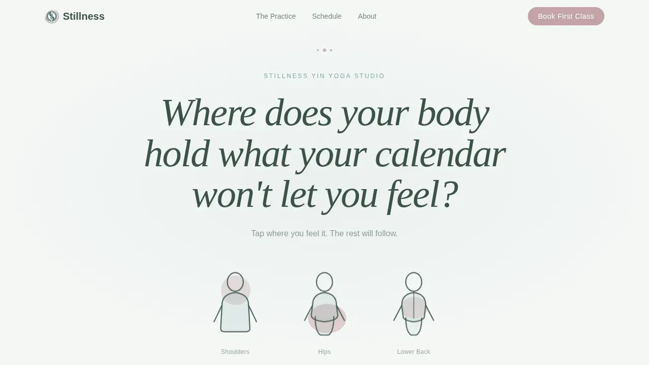 Specialist Yoga & Pilates Studio Appointment Booking Website Template