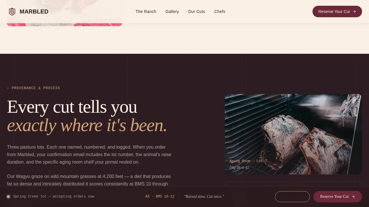 Advanced Meat & Seafood Portfolio & Case Study Website Template