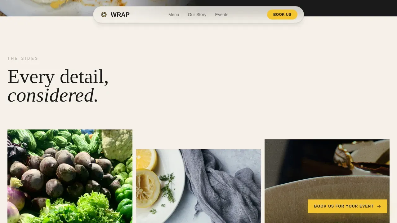 Dynamic Street Food Catering Landing Page Template