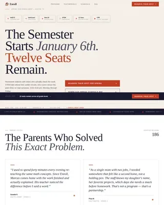 Celebrated Youth Enrichment Landing Page Template