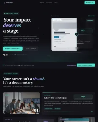 Visionary Nonprofit Leadership Landing Page Template