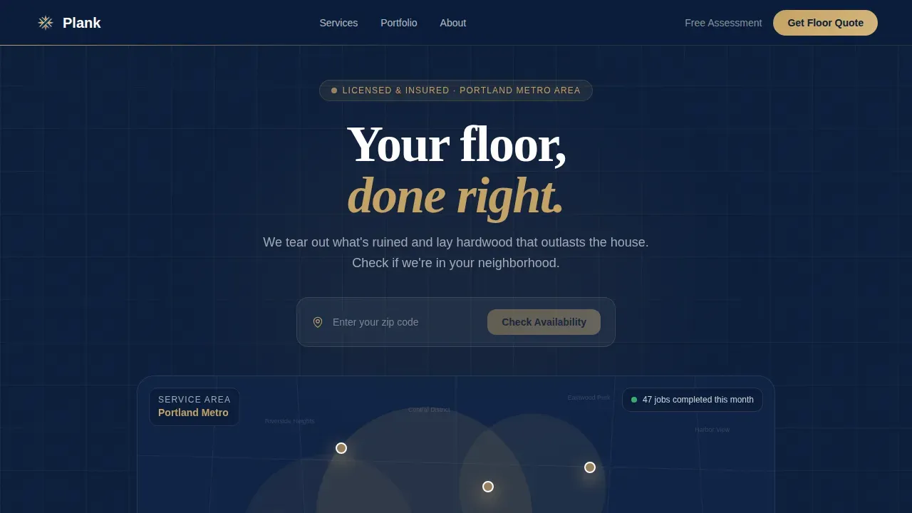 Wood Restoration Conversion Landing Page Template
