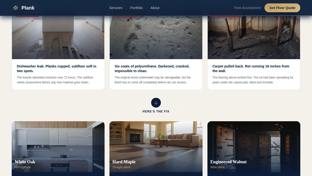 Wood Restoration Conversion Landing Page Template