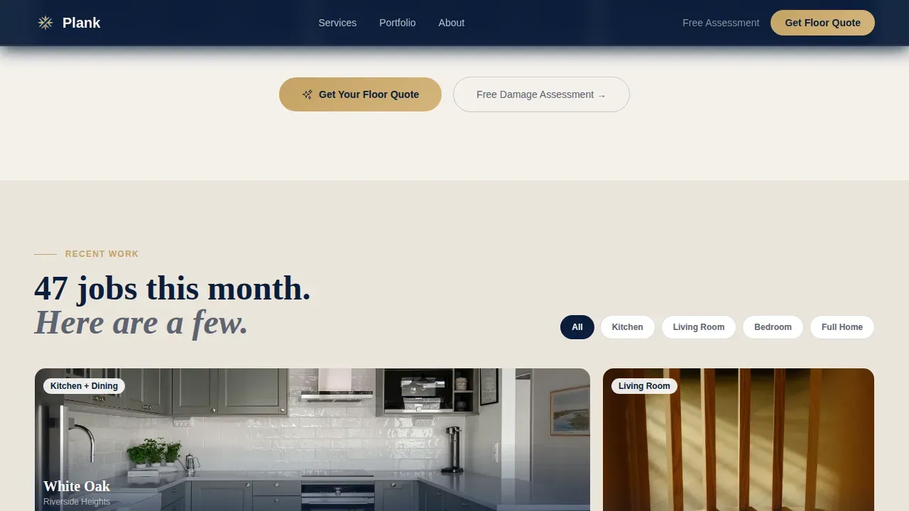 Wood Restoration Conversion Landing Page Template