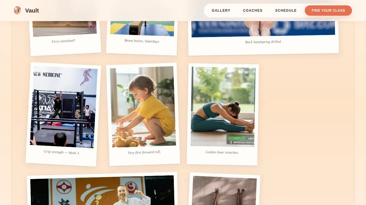 Dynamic Gymnastics Academy Landing Page Template