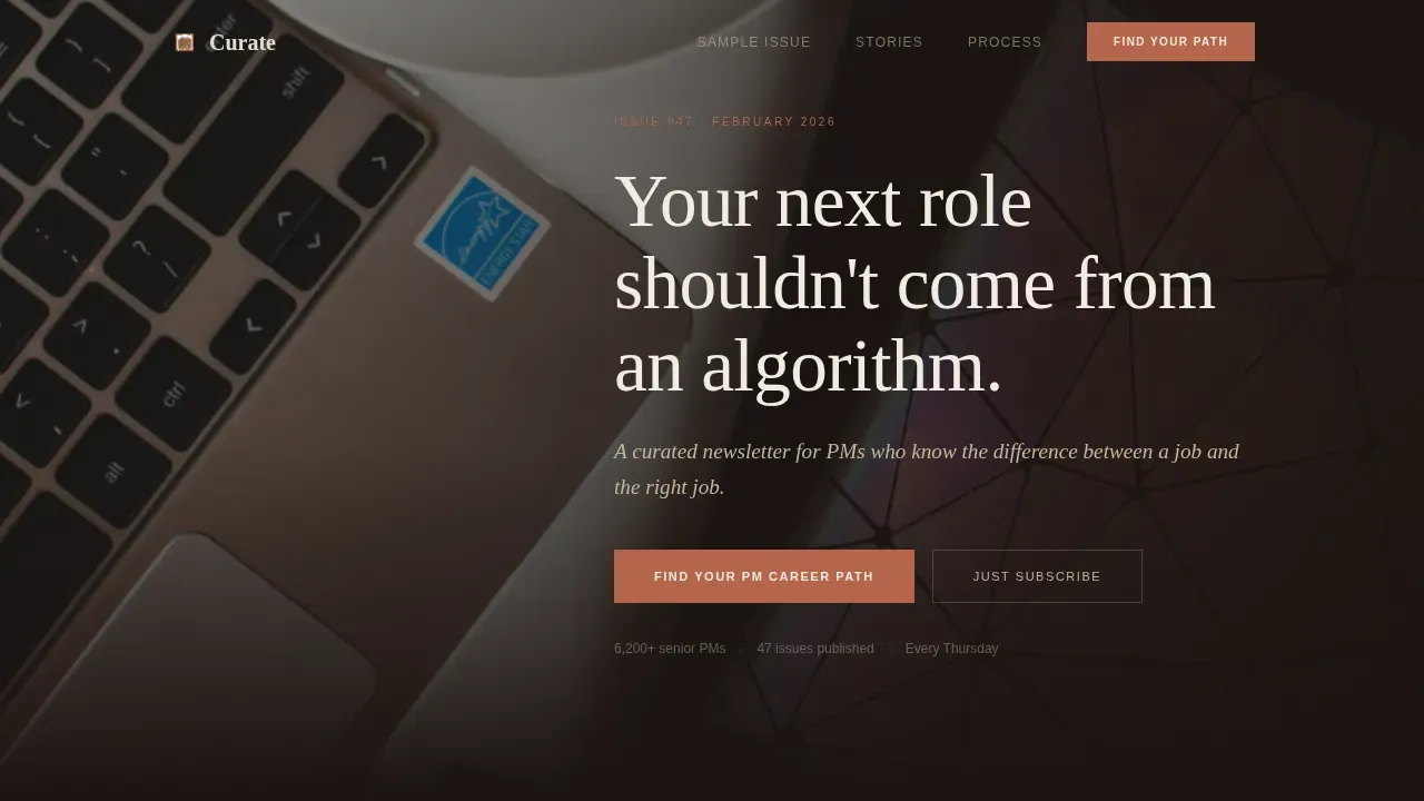 Editorial PM Career Opportunities Landing Page Template