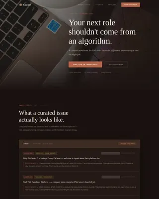 Editorial PM Career Opportunities Landing Page Template