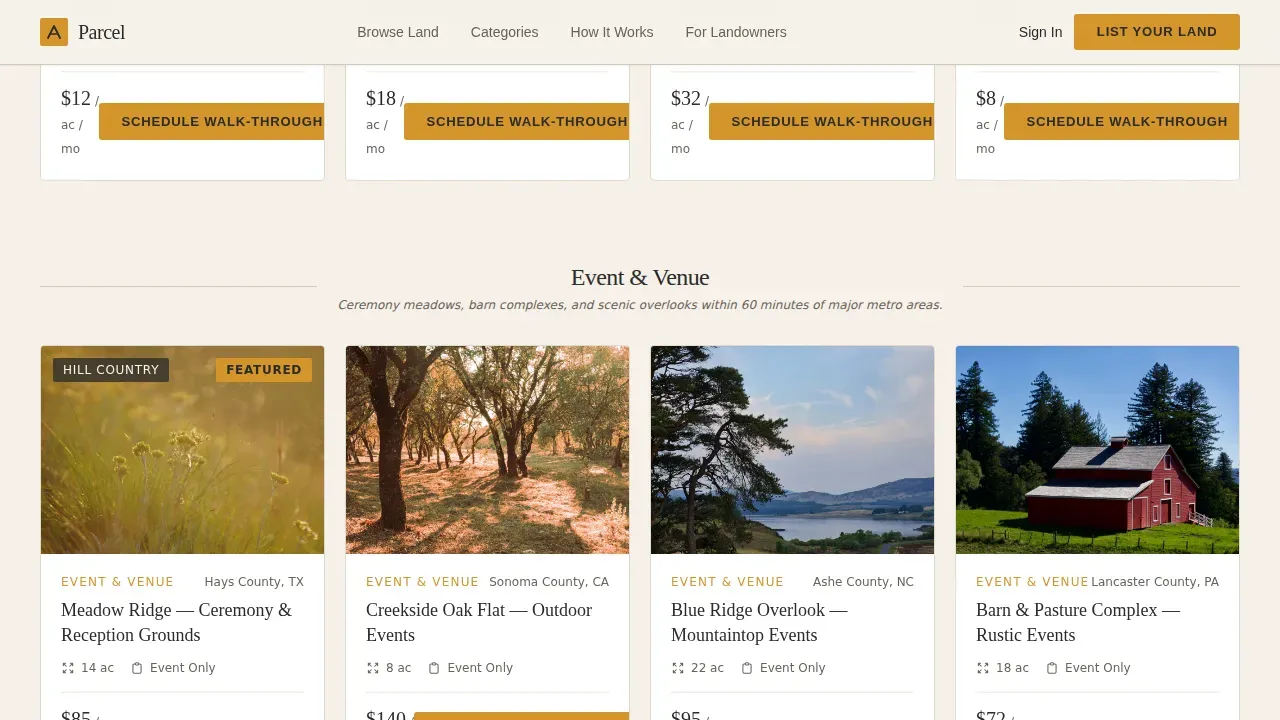 Exclusive Acreage Leasing Landing Page Template