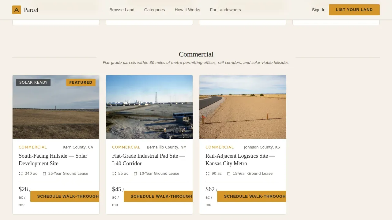 Exclusive Acreage Leasing Landing Page Template