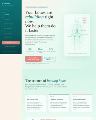 Evidence-Based Bone Therapy Landing Page Template