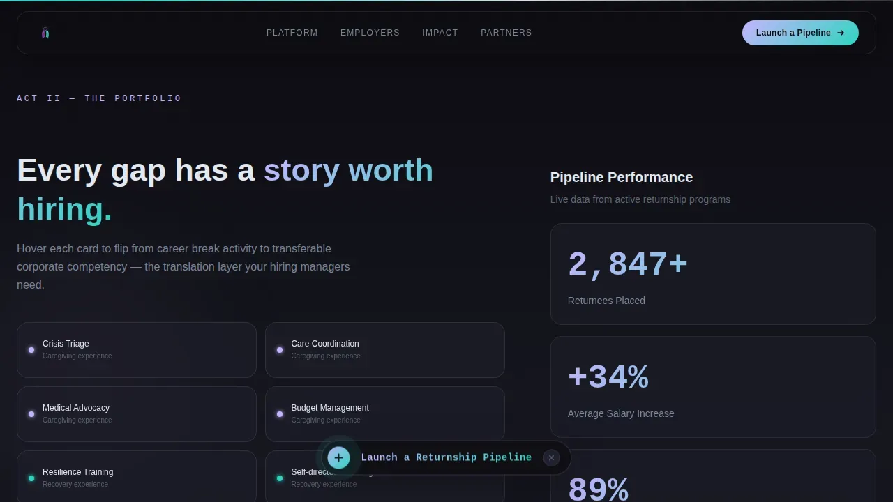 Transformative Career Transition Landing Page Template