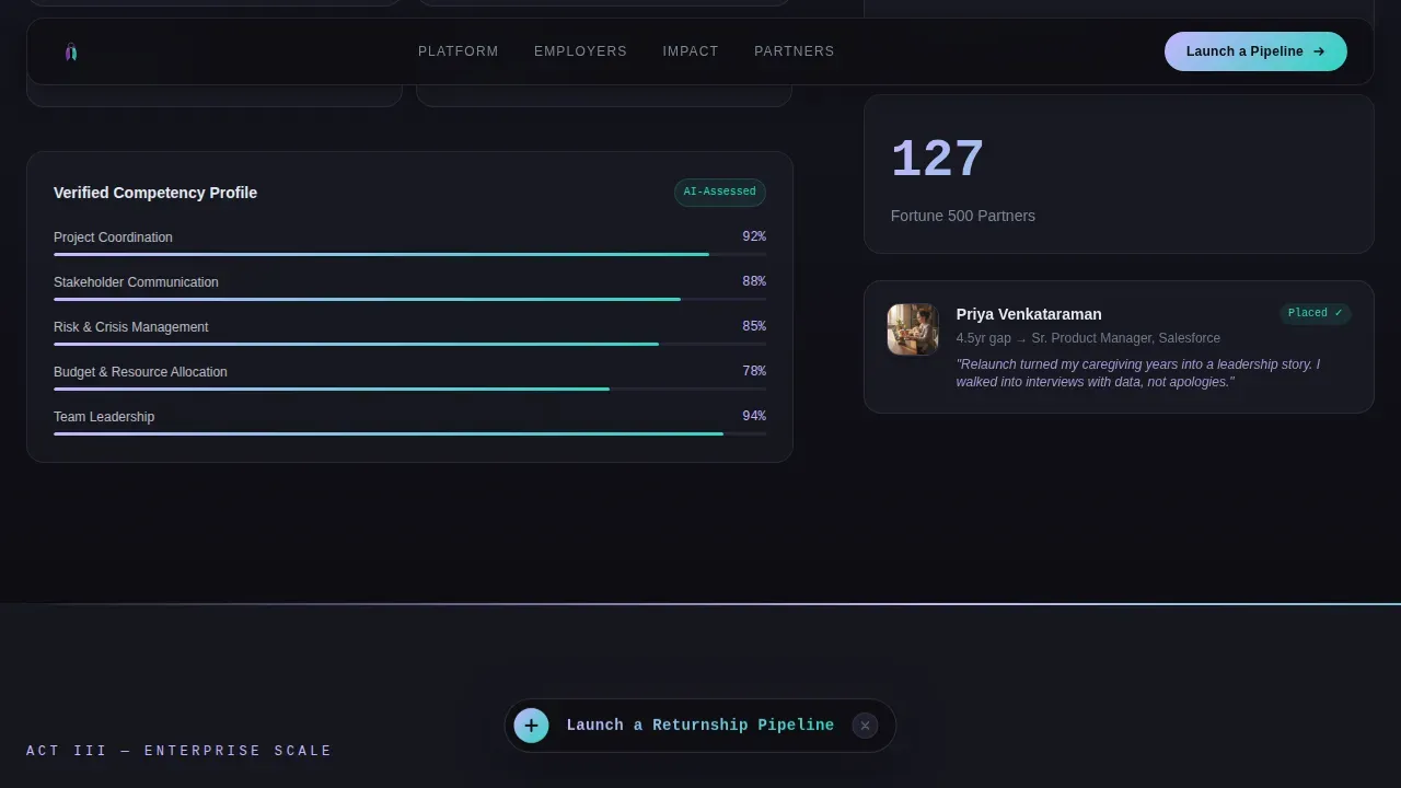 Transformative Career Transition Landing Page Template